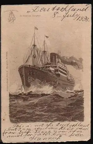 HAPAG. An Bord des Dampfers Deutschland