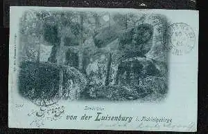 Luisseenburg. Gruss von der Luisseenburg in Fichtelgebirge. Dreibrüder