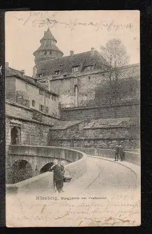 Nürnberg. Burgpartie am Vestnertor