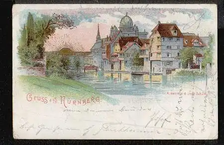 Nürnberg. Aussicht v.d. Insel Schütt