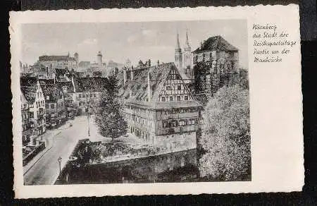 Nürnberg. die Stadt der Reichsparteitage. Partie an der Maxbrücke