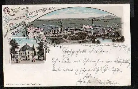 Nürnberg. Gruss aus der Bayerischen Landesausstellung Nürnberg 1896