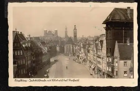 Augsburg. Jakobusstr. mit Blick auf das Rathaus