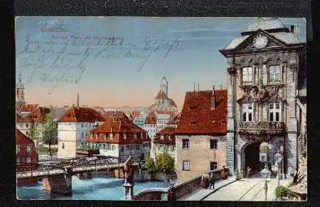 Bamberg. Rathaus, Pfarr und Stephankirche