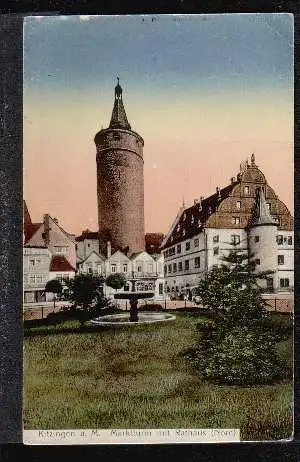 Kitzingen. Marktturm mit Rathaus