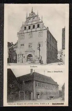 Sulzfeld a. M. Rathaus, Gasthof und Metzgerei zu goldenen Löwen