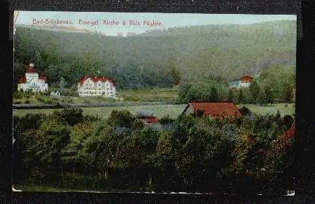 Bad Brückenau. Evangel. Kirche und Villa Füglein