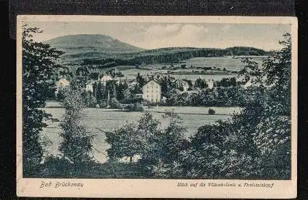 Bad Brückenau. Blick auf die Villenkolonie und Dreistelzkopf