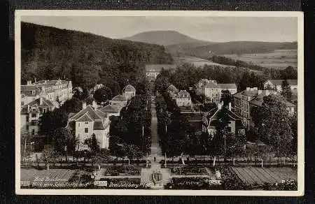 Bad Brückenau. Blick vom Schlosshotel mit Drestelzberg