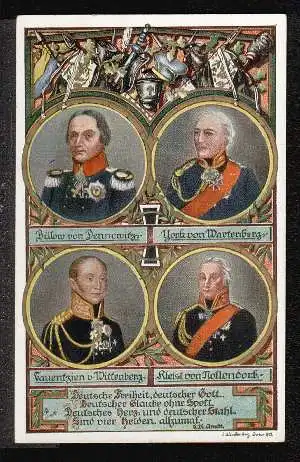 Bülow, York von Wartenburg, Tauenzient v. Wittenberg, v. Kleist