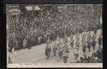 Märzfeier 1813 1913. Hamburg. Aufzug der hanseatischen Legion.