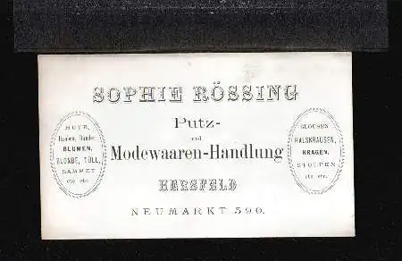 Bad Hersfeld. Visitenkarte Sophie Rössing.