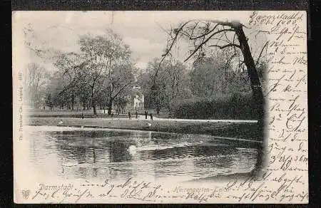 Darmstadt. Herrengarten Teich