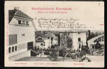 Darmstadt. Künstlerkolonie. Blick vom Ernst Ludwighaus