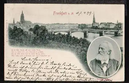 Frankfurt. Friedrich Stoltze. Prägedruck.