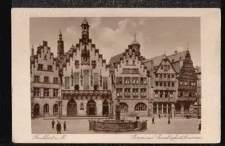 Frankfurt. Römer und Gerechtigkeitsbrunnen