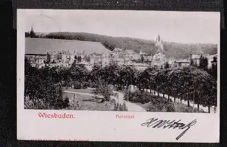 Wiesbaden. Nerothal. Prägedruck