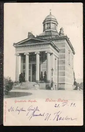 Baden Baden. Gerichtliche Kapelle