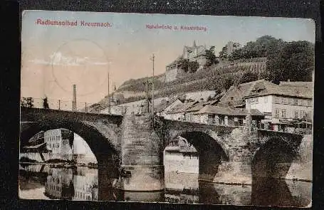 Kreuznach. Nahebrücke und Kauzenberg