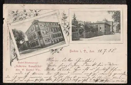Soden. Hotelrestaurant " Schöne Aussicht"