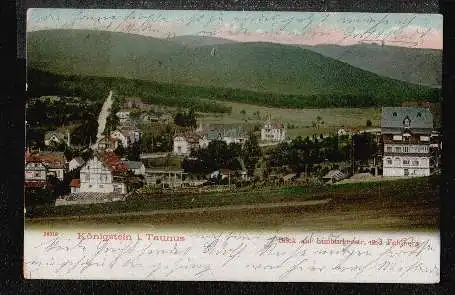 Königstein. Blick auf Limburgerstraße und Feldberg