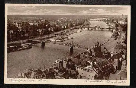 Frankfurt. Domblick. Mainabwärts