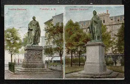 Frankfurt. Schiller Denkmal. Goethedenkmal