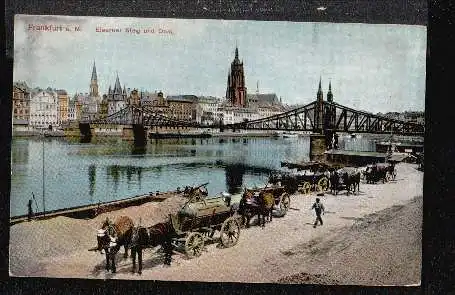 Frankfurt. Eisernersteg und Dom