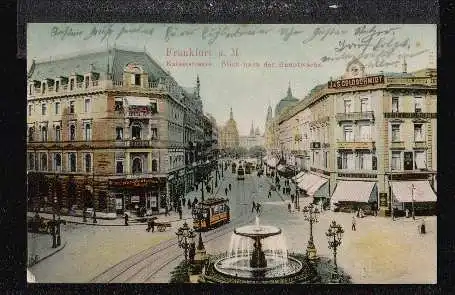 Frankfurt. Kaiserstr. Blick nach der Hauptwache