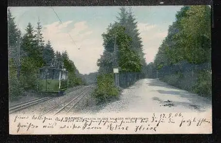 Barmen. Partie in den Anlagen mit Bergbahn