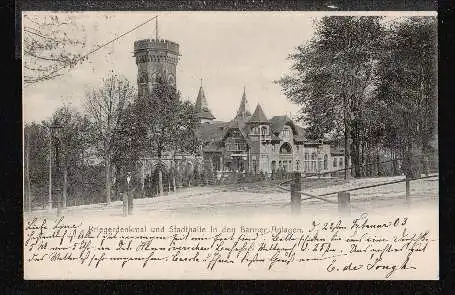 Barmen. Kriegerdenkmal und Stadthalle in den Barmer Anlagen