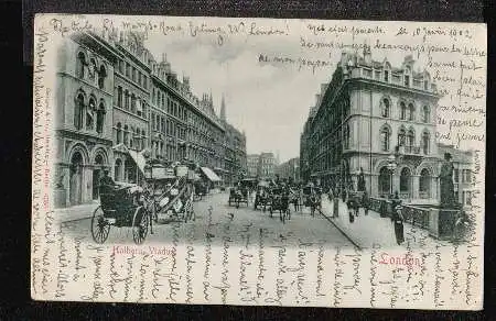 Kutsche. London. Holborn Viaduct