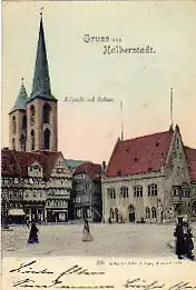 Halberstadt. Holzmarkt und Rathaus