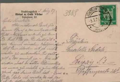 03988 Stadtlengsfeld.Hotel u. Cafe Vöiler