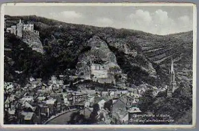 0 Oberstein a.d. Nahe. Blick auf die Felsenkirche