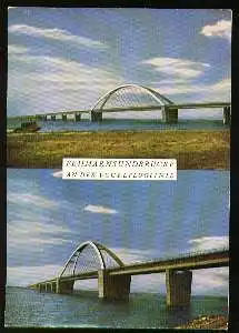 x00064; Fehmarn. Fehmarnsundbrücke an der Vogelfluglinie.