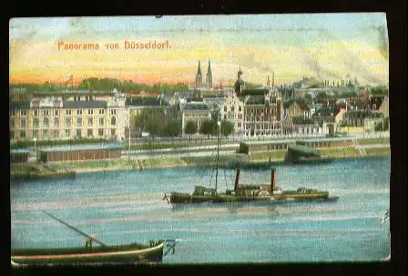 x00090; Düsseldorf. Panorama von.