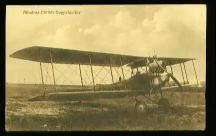 x00166; Albatros Militär Doppeldecker.