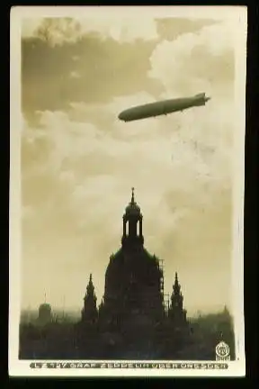 x00267; LZ 127 Graf Zeppelin über Dresden.