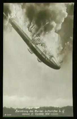 x00300; Zerstörung des Marine Luftschiffes LII 17.Okt.1913.