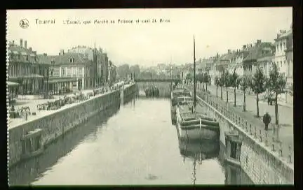 x00338; Tournei. Lèscout, qual Marche au Poisson et quai St. Brice.
