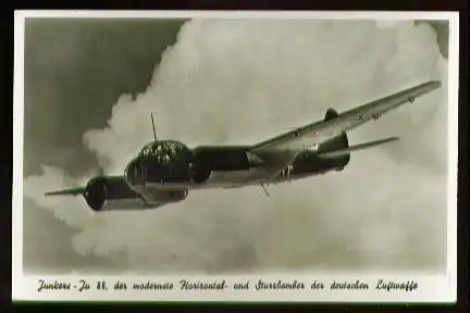 x00389; Junkers Ju 88, der moderne Horizontal u. Sturzbomber d. deutschen Luftwaffe.