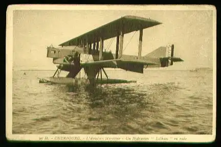 x00414; CHERBOURG L`Aviation Maritime Un Hydravion Latham en rade.