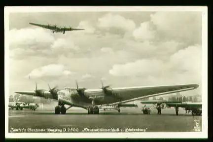 x00433; Junker`s Ganzmetallflugzeug D 2500 Generalsfeldmarschall von Hindenburg .