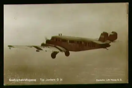 x00434; Großverkehrsflugzeug Typ Junkers G 31. Deutsche Luft Hansa A.G.