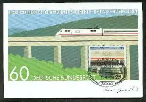 x00479; Philartes Künstler. Karte Nr. 40. Rainer Blumenstein: Beginn des ICE Verkehrs der DB.