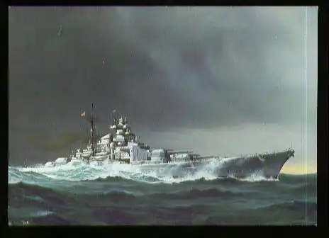 x00601; Bismarck. Schlachtschiff d. deutschen Kriegsmarine.