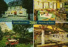 x00627; Neuenburg. Hotel Restaurants Gasthof Adler. Besitzer Ludwig Bauer.