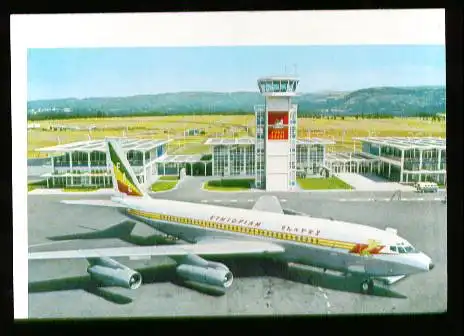 x00748; Ethiopian Arlines. Boeng Fan Jet. Addis Ababa.