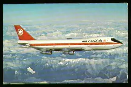 x00856; Air Canada. Boeing 747. Message.